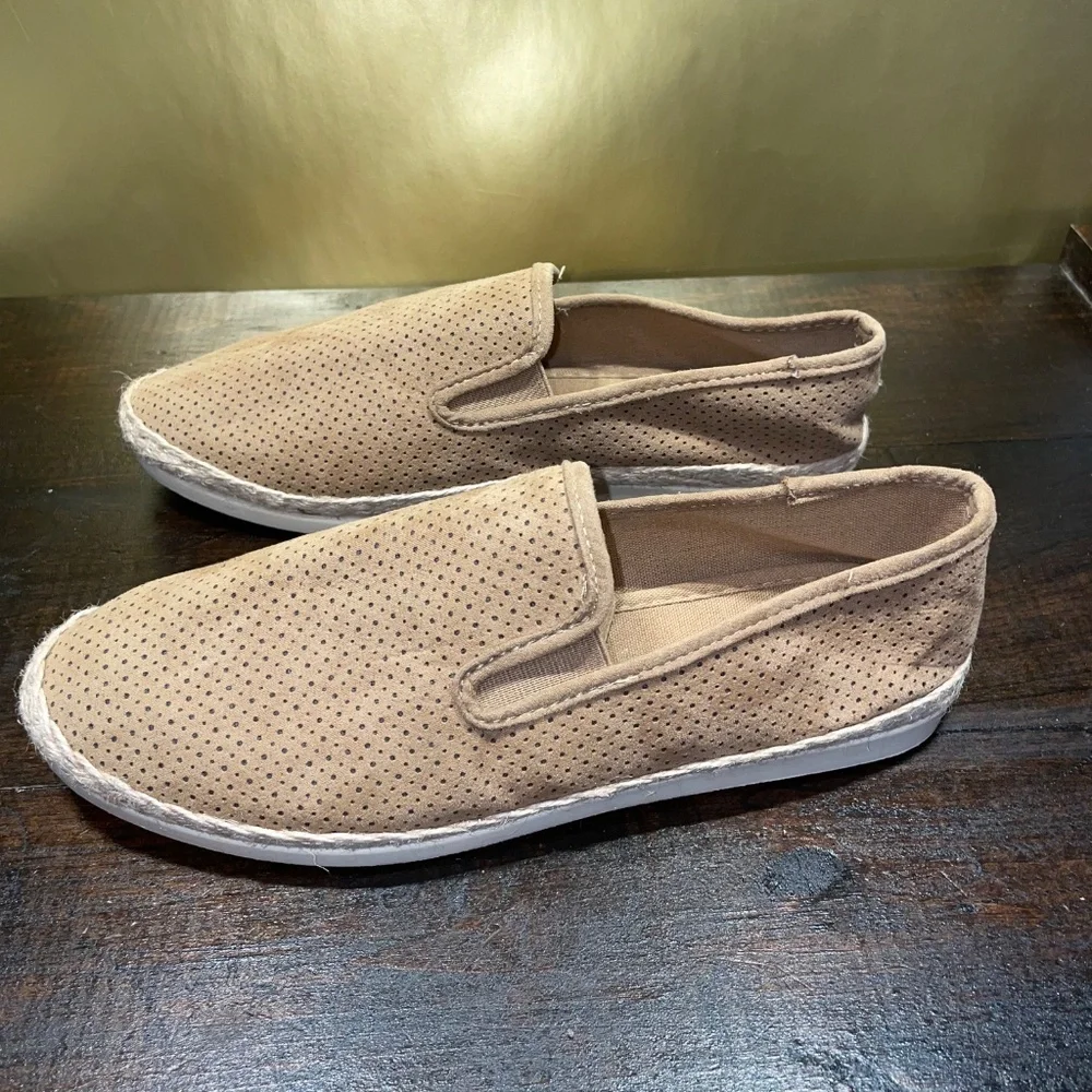 NEW Women's Espirit‎ Nadine Espadrille Brown Canvas Shoes Sz 10 M
